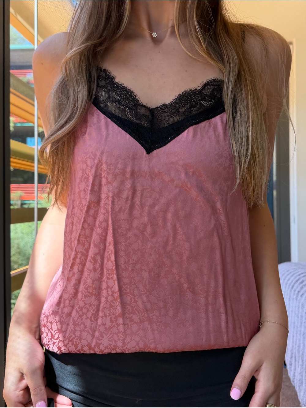 Scotch & Soda Camisole with Black Lace Trim